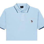 Paul Smith Zebra Logo Patch Light Blue Polo Shirt