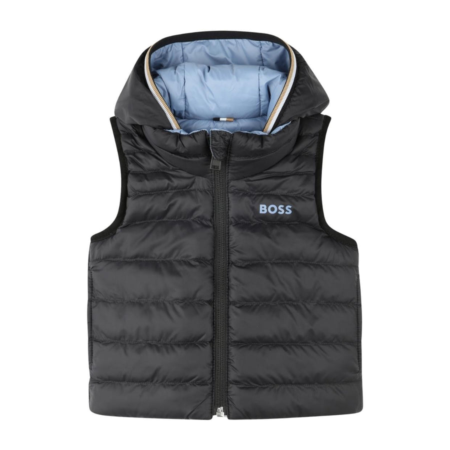 BOSS Baby Medium Grey Reversible Hooded Gilet