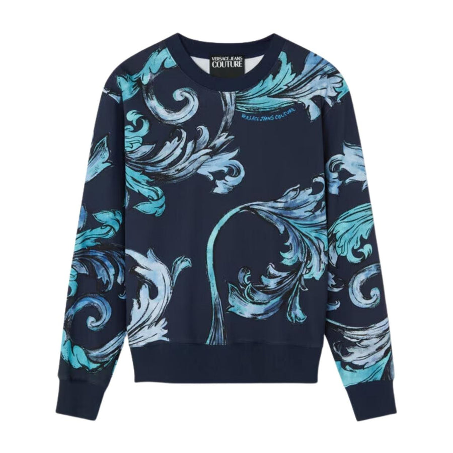 Versace Jeans Couture Outline Barocco Blue Sweatshirts