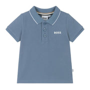 BOSS Baby Medium Grey Contrast Logo Polo Shirt