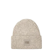 UGG Chunky Rib Logo Light Grey Beanie