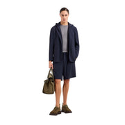 Emporio Armani Cannete Effect Navy Hood Vest Blazer