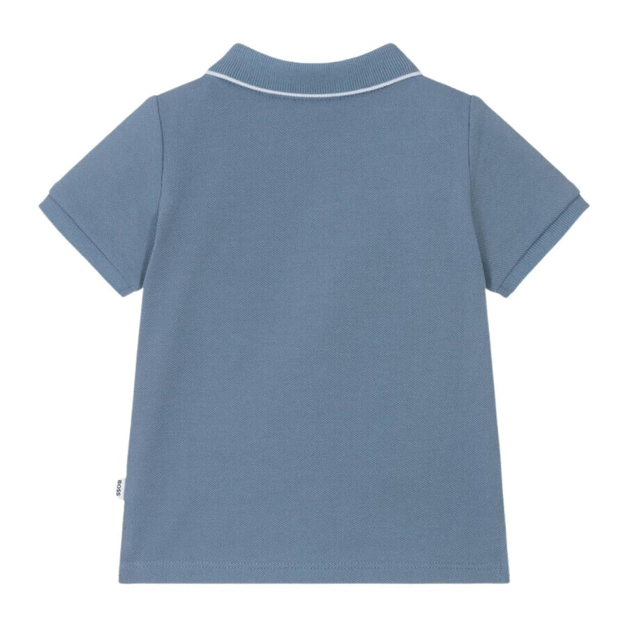 BOSS Baby Medium Grey Contrast Logo Polo Shirt