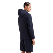 Emporio Armani Cannete Effect Navy Hood Vest Blazer