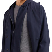 Emporio Armani Cannete Effect Navy Hood Vest Blazer