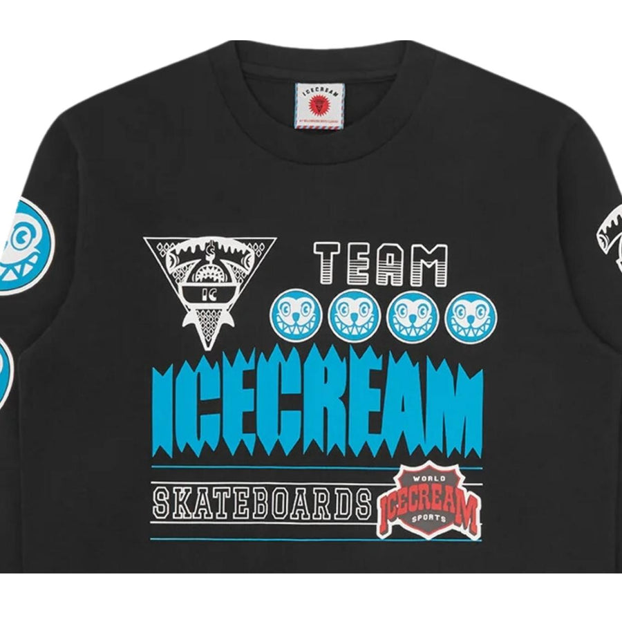 ICECREAM Team Logo Long Sleeve Black T-Shirt