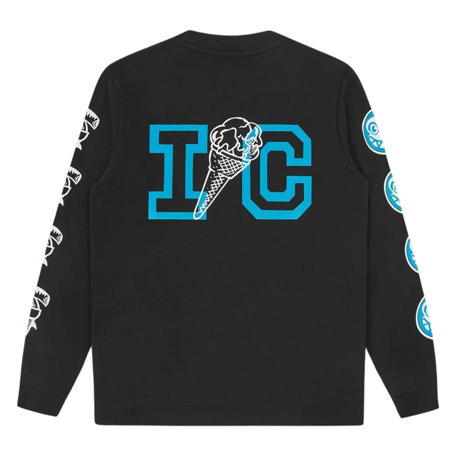 ICECREAM Team Logo Long Sleeve Black T-Shirt