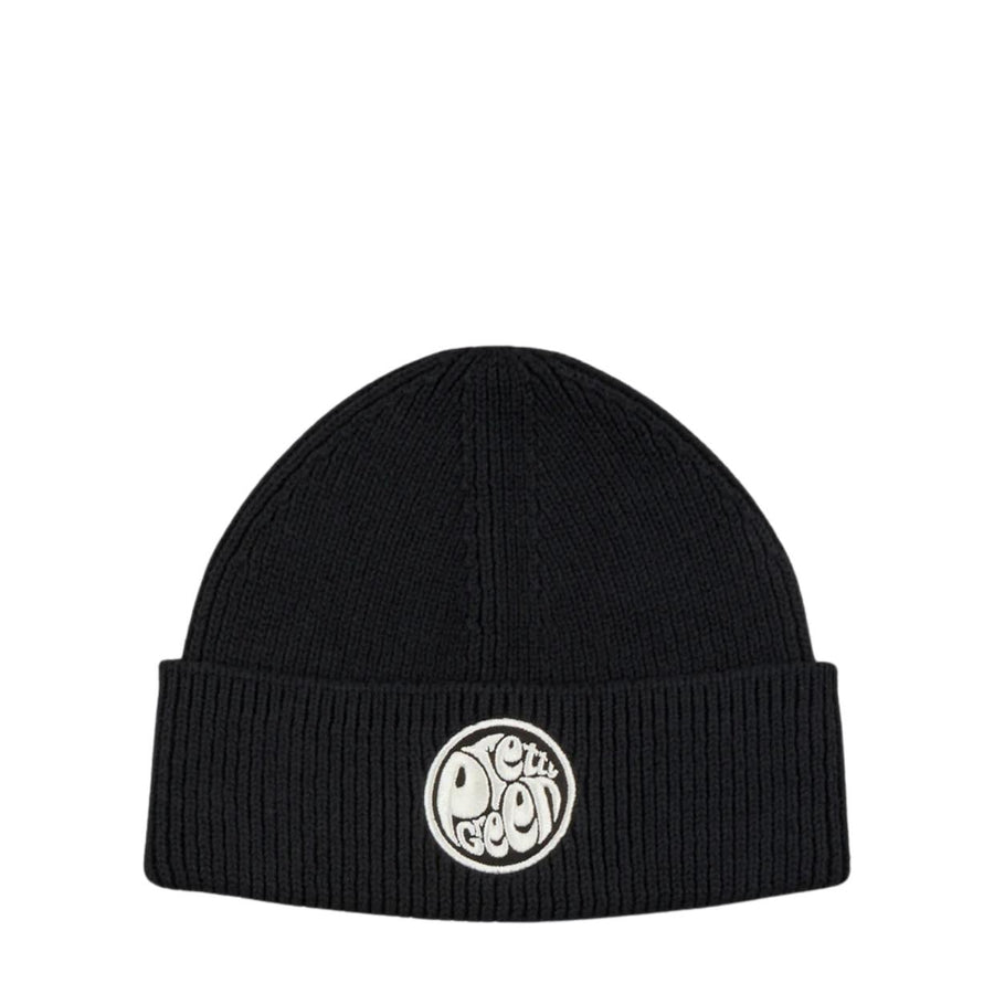 Pretty Green Embroidered Logo Knit Black Beanie