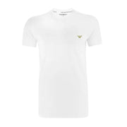 Emporio Armani Bodywear Contrast Embroidered Eagle Logo White T-Shirt