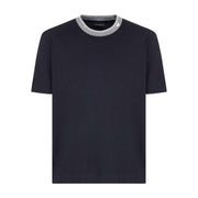 Emporio Armani Dark Navy Trimmed Crew T-Shirt