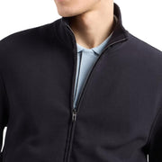 Emporio Armani Waffle Jersey Dark Navy Full Zip Sweatshirt