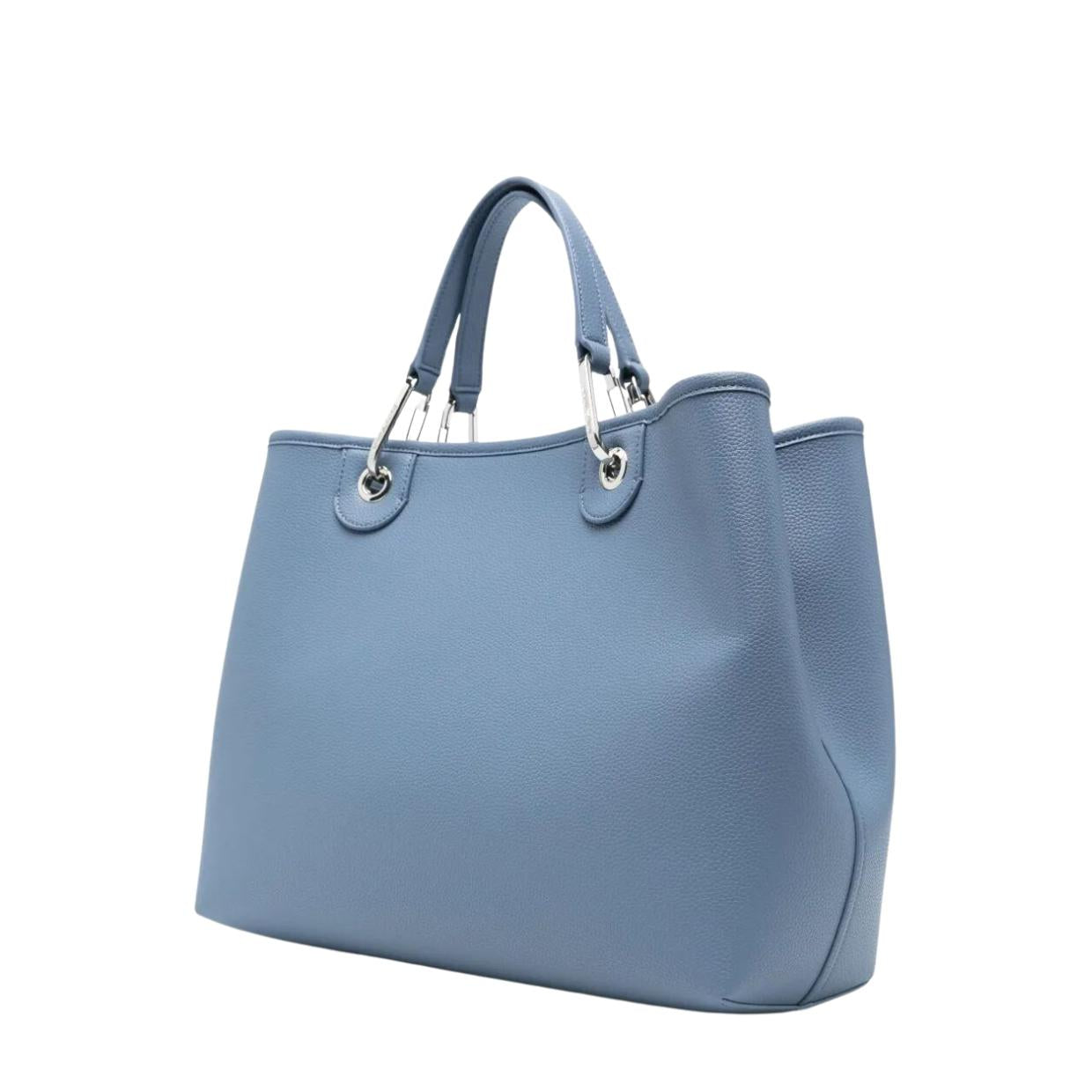 Emporio Armani Medium MyEA Blue Tote Bag