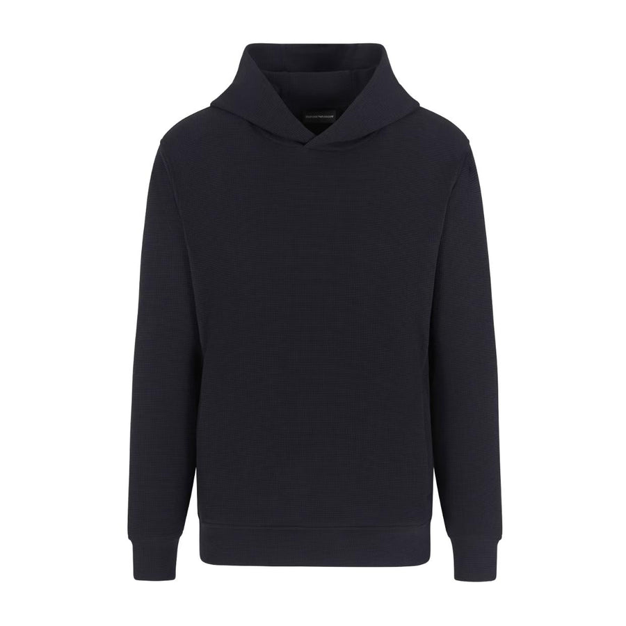 Emporio Armani Waffle Jersey Dark Navy Hoodie