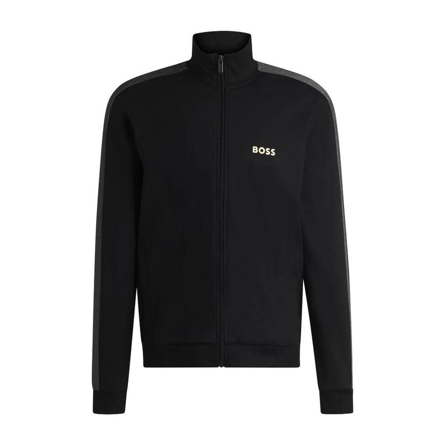 BOSS Foiled Printed Logo Black Tracksuit Jacket