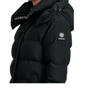 Sandbanks Haven Long Black Puffer Jacket