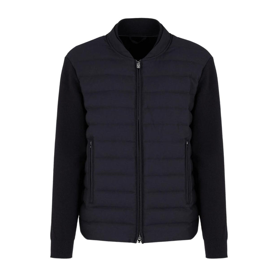 Emporio Armani Dark Navy Knit Blouson Jacket