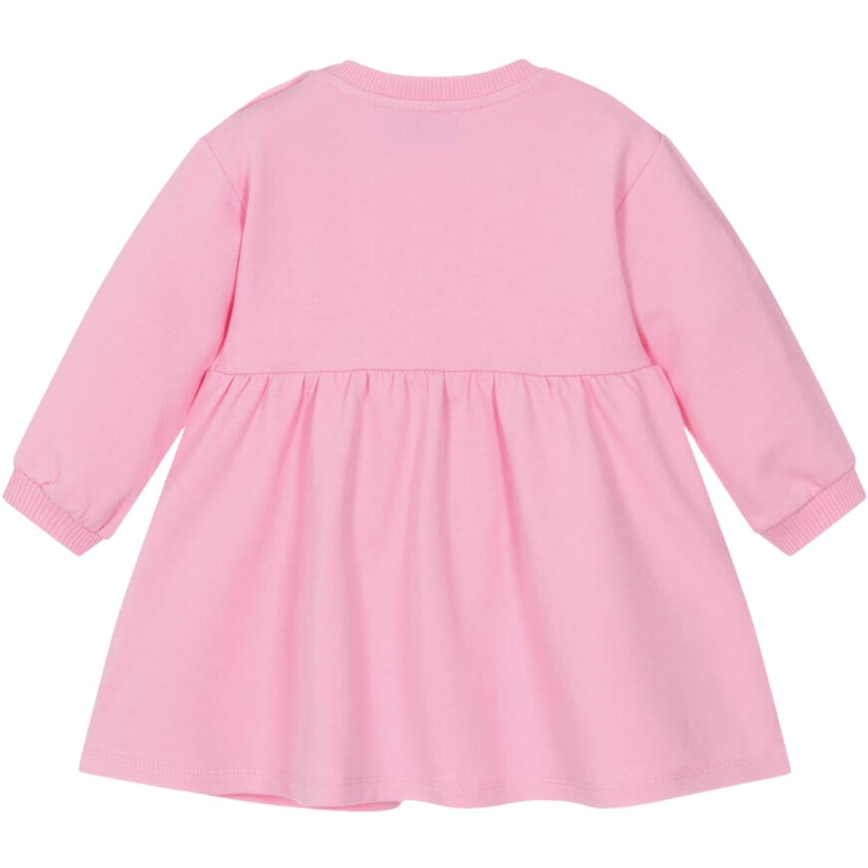 Moschino Baby Pink Heart Patch Pockets Dress