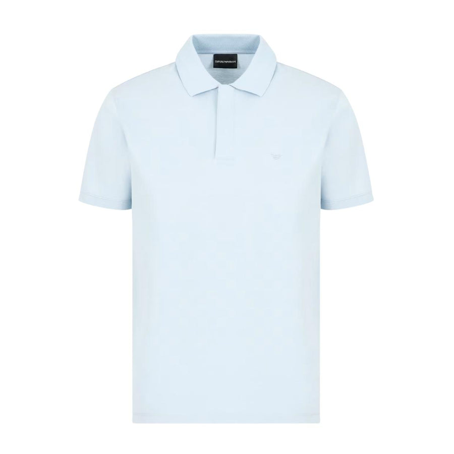 Emporio Armani Light Blue Pique Polo Shirt