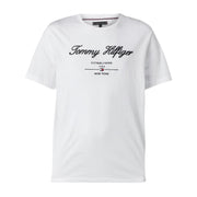 Tommy Hilfiger Embroidered Script Logo White T-Shirt