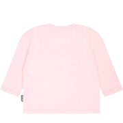 Moschino Baby Teddy Bear Patch Logo Pink T-Shirt