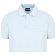 Emporio Armani Light Blue Pique Polo Shirt