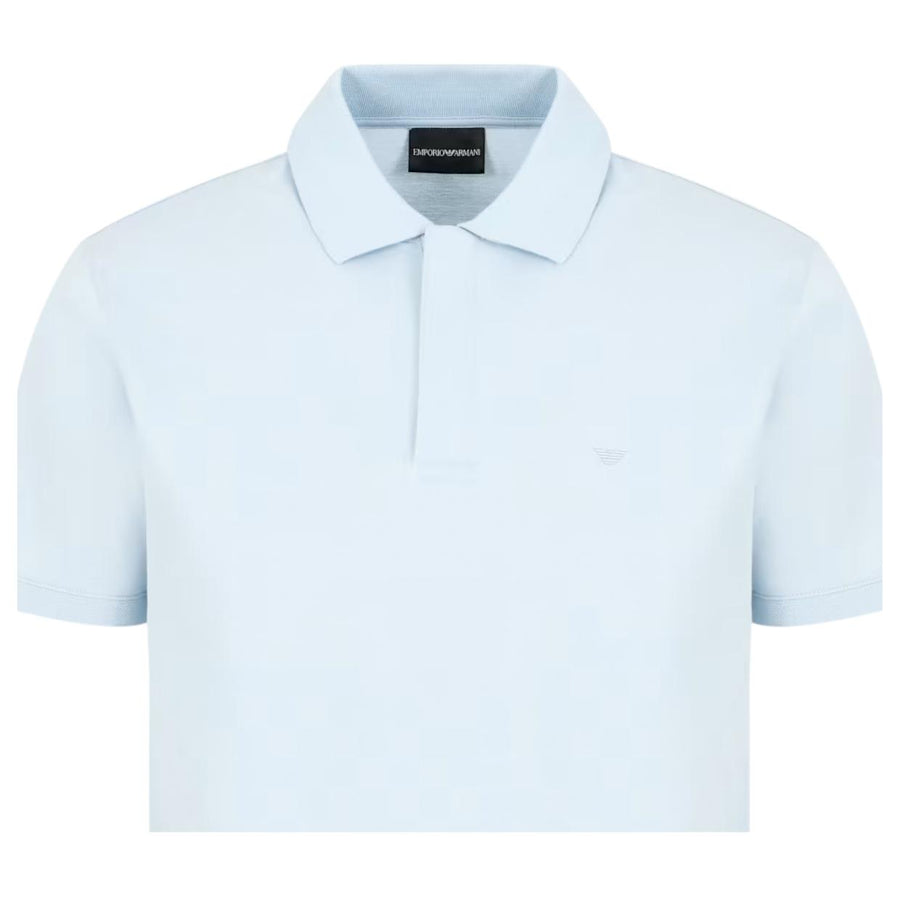 Emporio Armani Light Blue Pique Polo Shirt