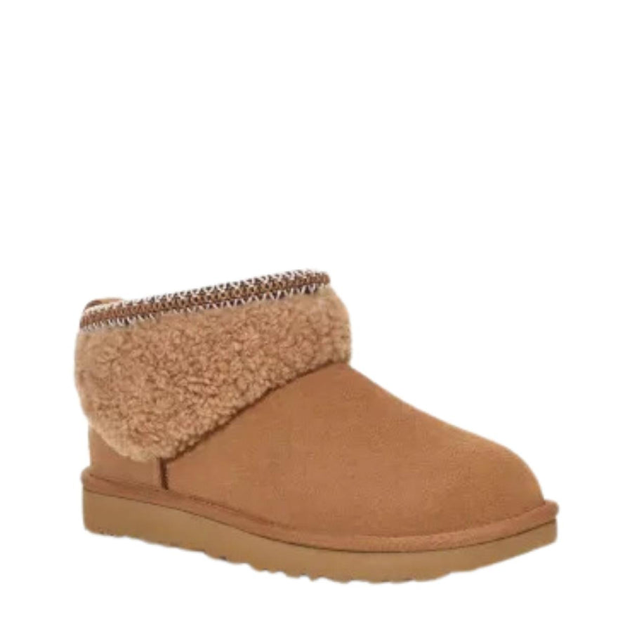 UGG Classic Ultra Mini Maxi Curly Chestnut Boot