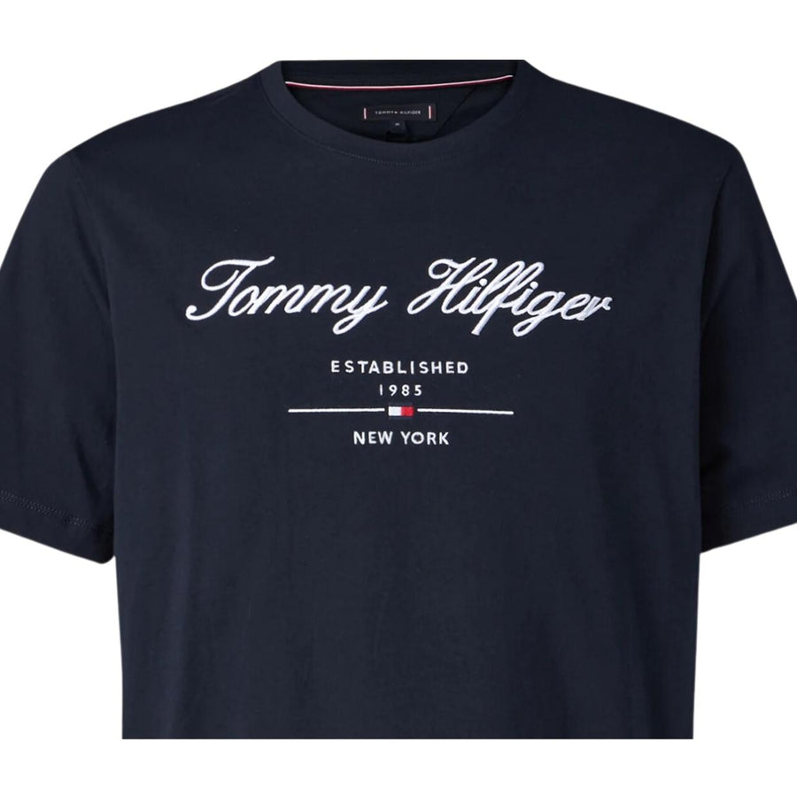 Tommy Hilfiger Embroidered Script Logo Desert Navy T-Shirt