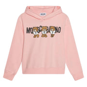 Moschino Kids Logo Lettering Pink Hoodie