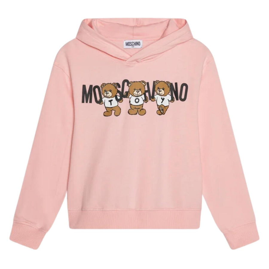 Moschino Kids Logo Lettering Pink Hoodie