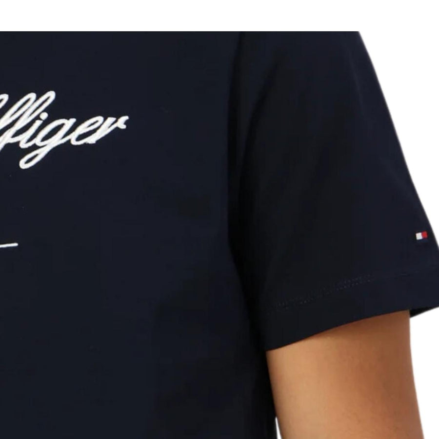 Tommy Hilfiger Embroidered Script Logo Desert Navy T-Shirt