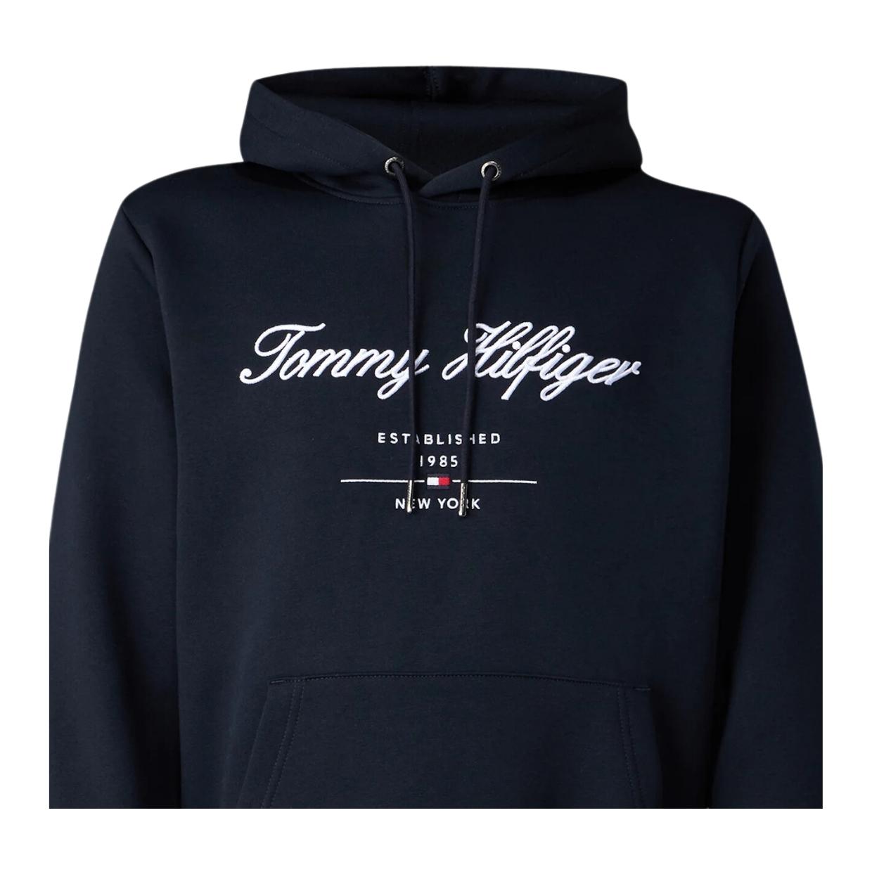 Tommy Hilfiger Embroidered Script Logo Desert Navy Hoodie