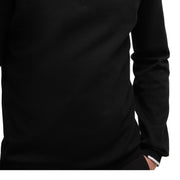 BOSS Ever-X_QZ Logo Print Black Zip Neck Sweatshirt