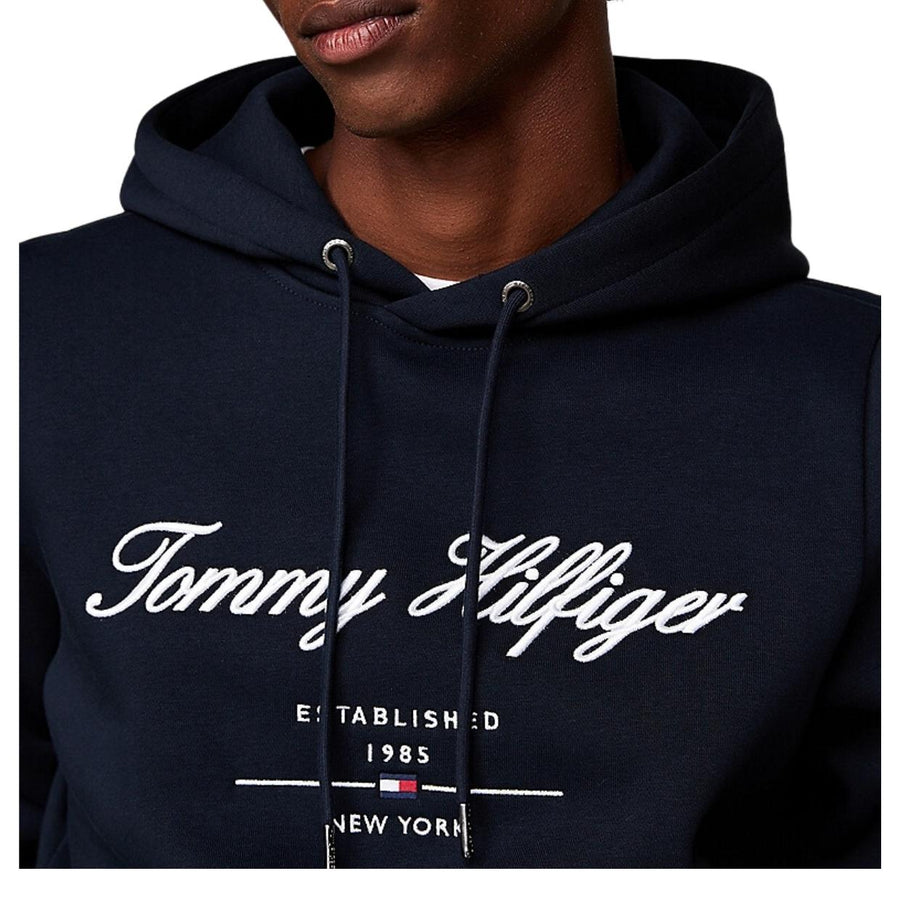 Tommy Hilfiger Embroidered Script Logo Desert Navy Hoodie