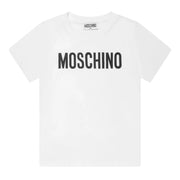 Moschino Kids Printed Logo White T-Shirt