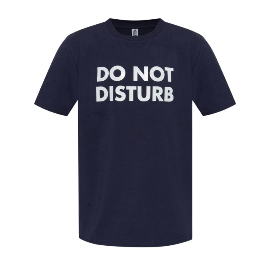 Moschino Underwear Printed Do Not Disturb Navy T-Shirt