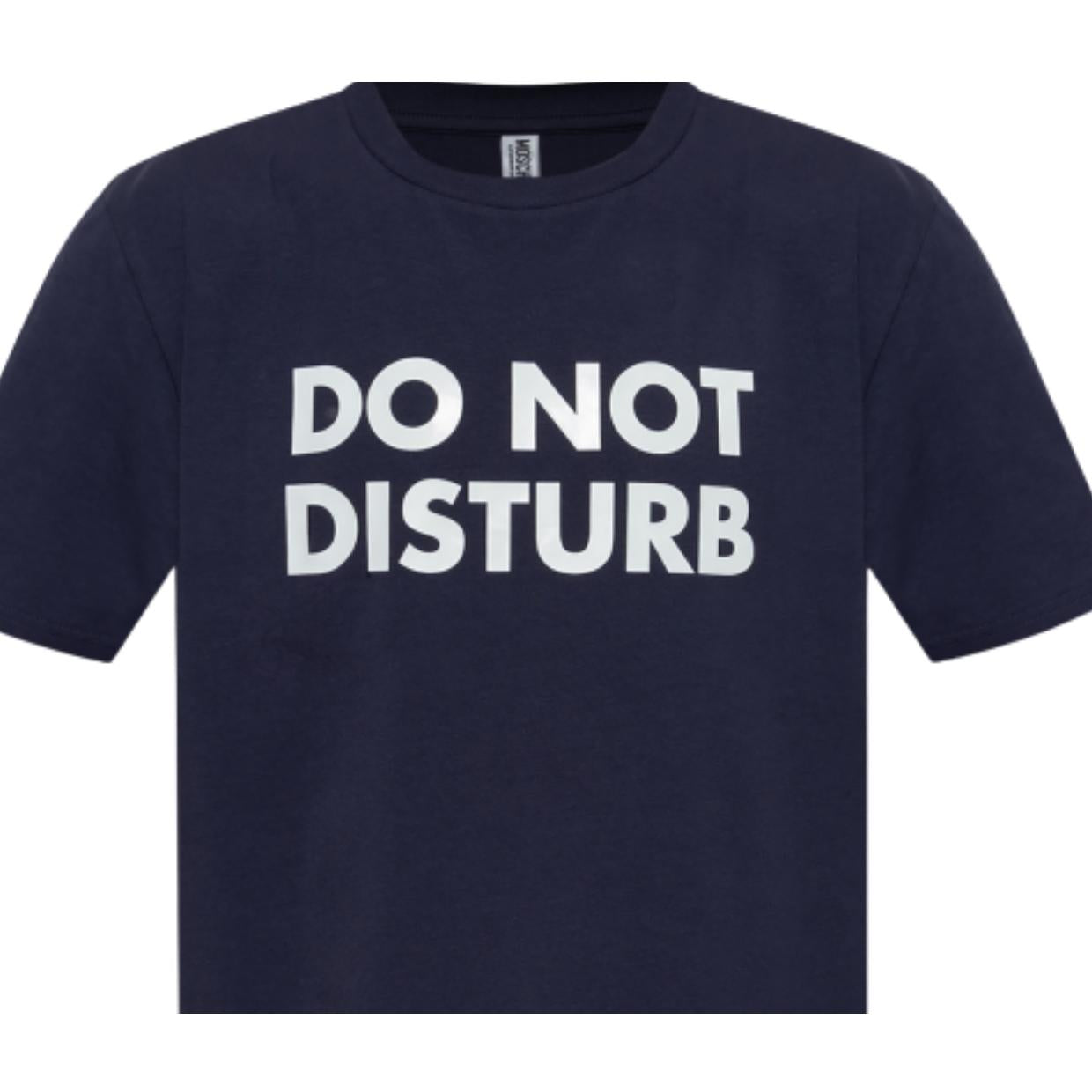 Moschino Underwear Printed Do Not Disturb Navy T-Shirt