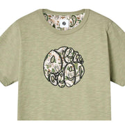 Pretty Green Aquarelle Paisley Logo Green T-Shirt