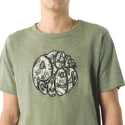 Pretty Green Aquarelle Paisley Logo Green T-Shirt