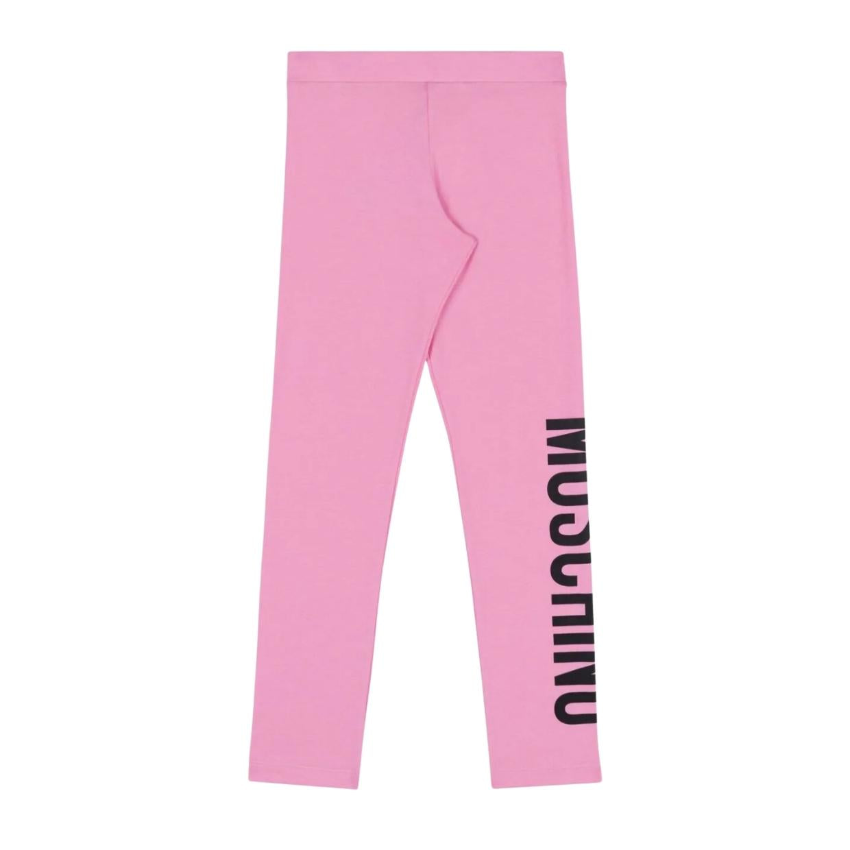 Moschino Kids Printed Logo Pink Leggings