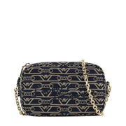 Emporio Armani Jacquard All-Over Monogram Navy Camera Bag