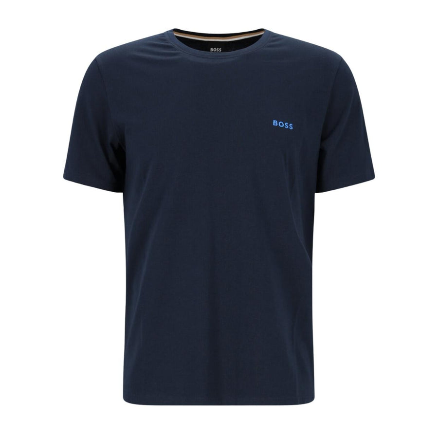 BOSS Embroidered Logo Regular Fit Dark Blue T-Shirt