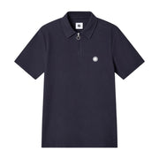 Pretty Green Islington Half Zip Navy Polo Shirt