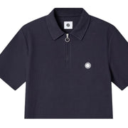 Pretty Green Islington Half Zip Navy Polo Shirt