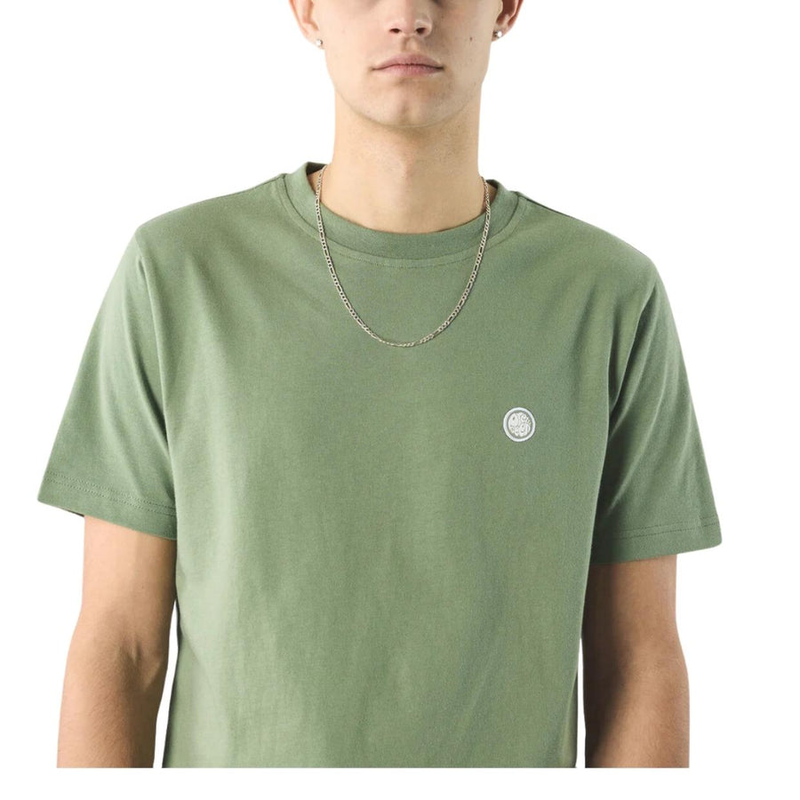 Pretty Green Mitchell Embroidered Logo Green T-Shirt