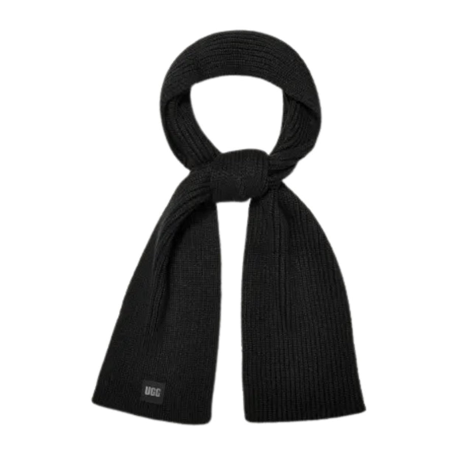 UGG Black Chunky Rib Beanie & Scarf Set