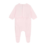 BOSS Baby Velvet Stripe Tape Pink Babygrow