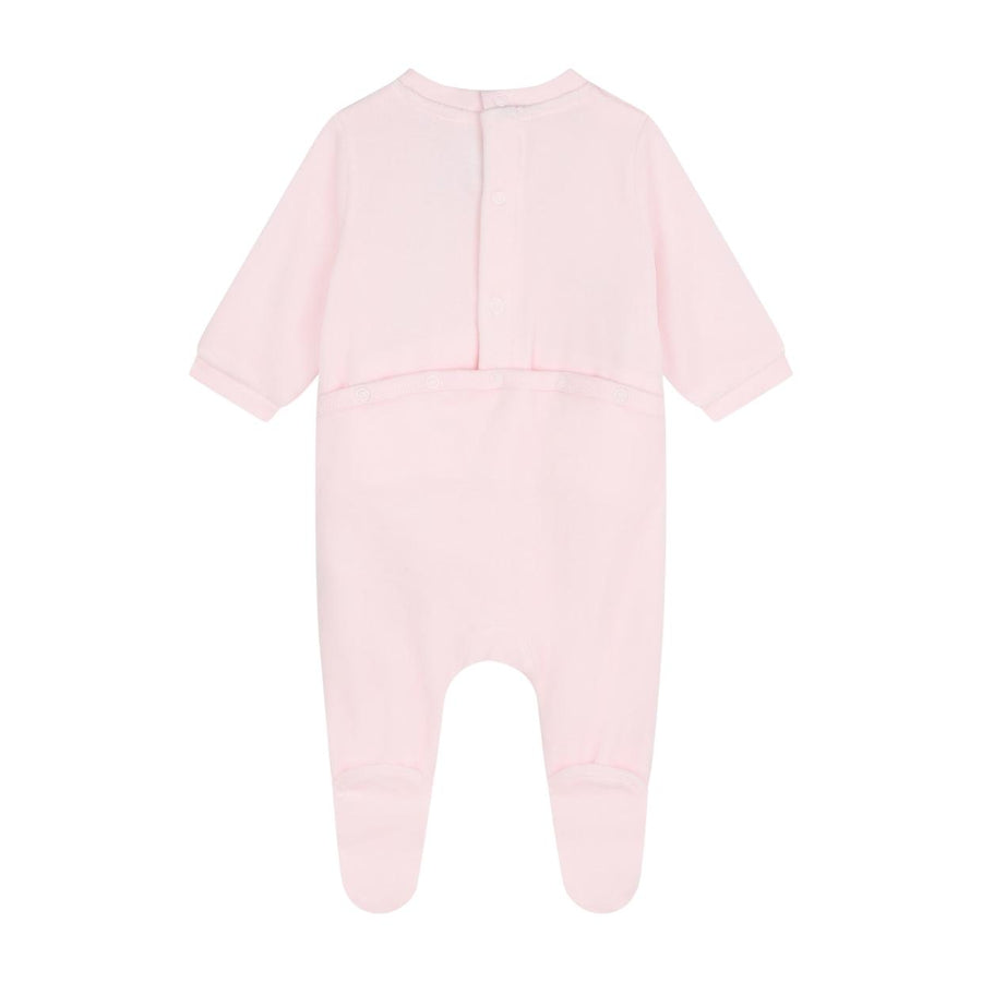 BOSS Baby Velvet Stripe Tape Pink Babygrow