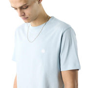 Pretty Green Mitchell Embroidered Logo Sky Blue T-Shirt