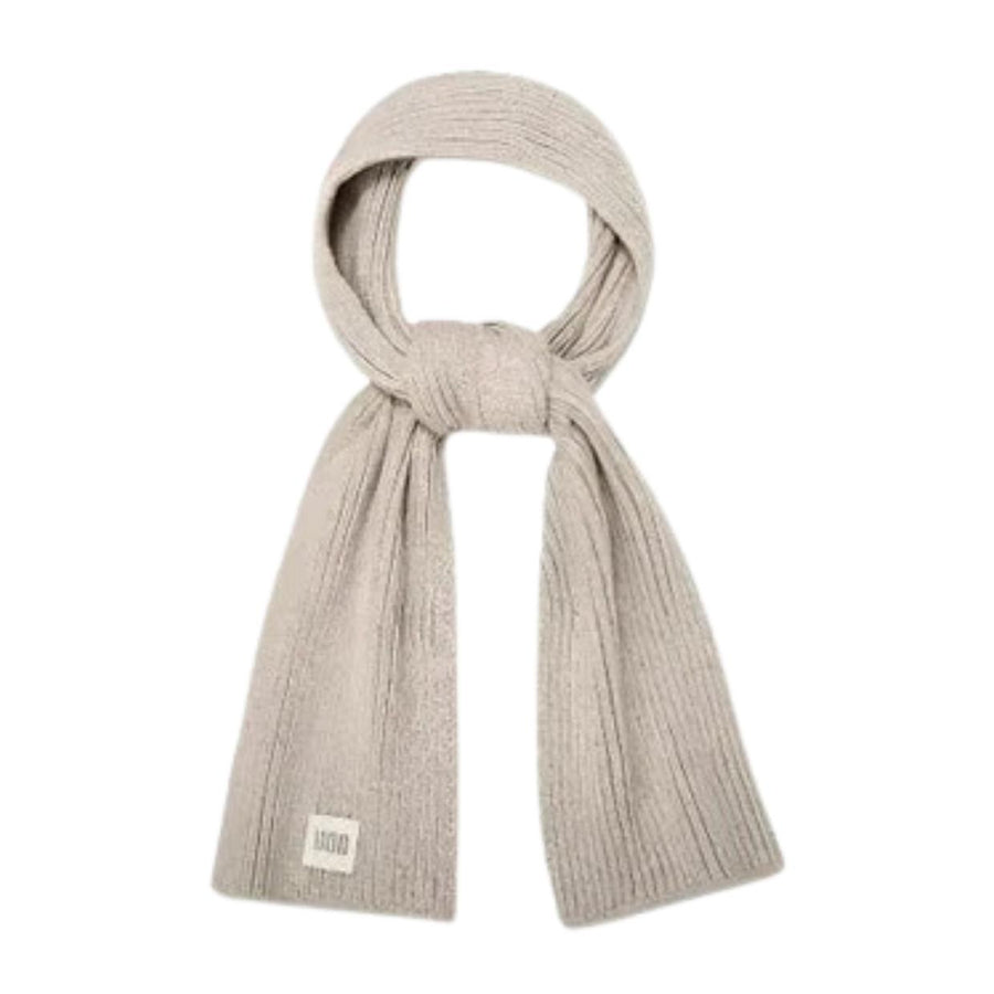 UGG Light Grey Chunky Rib Beanie & Scarf Set